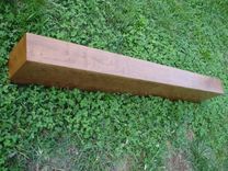 Cherry Modern Beam Fireplace Mantel. 3 small