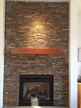 Cherry Modern Beam Fireplace Mantel. 6 small