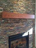 Cherry Modern Beam Fireplace Mantel. 8 small