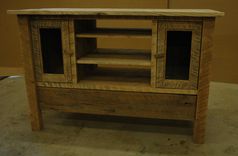 Rustic Oak Entertainment Center 2 small