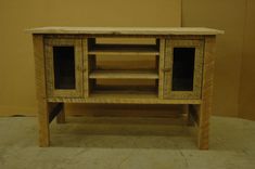 Rustic Oak Entertainment Center 4 small