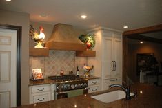 Rustic Island With French Country Painted Cabinets 3 small