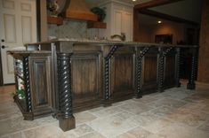 Rustic Island With French Country Painted Cabinets 8 small