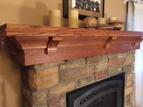 Custom Quarter-Sawn Red Oak Mantel- Craftsman Style 3 small
