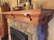 Custom Quarter-Sawn Red Oak Mantel- Craftsman Style 4 small