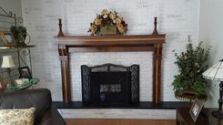 Walnut Fireplace Surround With Quartersawn White Oak Highlights 1 small