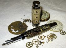 Pocket Watch Parts Pen,  Steampunk Pen 2 small