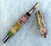 Pens Made From Vintage Materials,  Stamps 4 small