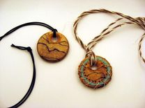 Pendants, Jewlery, Necklaces, Earrings, Head Wear All From Wood, Stone And Other Exotic Materials. 1 small