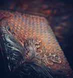 Owl hand tooled leather 3D journal cover  4 small
