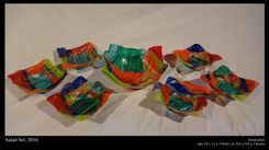 Fused Glass Salad Bowl Set 1 small