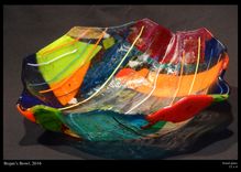 Fused Glass Serving Bowls 2 small