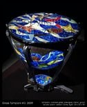 Lighted Glass Sculptural End Tables 1 small