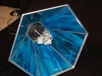 Six Sided Leaded Glass Chandelier With Bottom Diffuser 2 small