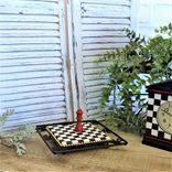 Whimsical Check Riser Small Checkerboard Wrought Iron Riser Chessboard Riser 2 small