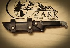 Custom Leather Knife Sheath To Be Worn Horizontally On Belt 1 small