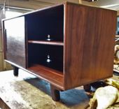 Solid Walnut Media Cabinet 3 small