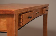 Cherry Writing Desk With Drawers 2 small