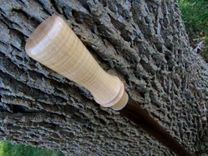 Walking Stick / Walking Cane - Curly Maple - Black Walnut - Ebony Spacer- 43 1 small