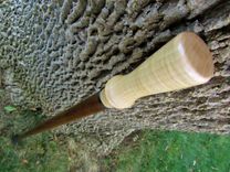 Walking Stick / Walking Cane - Curly Maple - Black Walnut - Ebony Spacer- 43 2 small