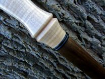 Walking Stick / Walking Cane - Curly Maple - Black Walnut - Ebony Spacer- 43 4 small