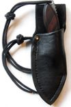 Skinner Blade Knife - Macassar Ebony Wood Handle - Stainless Steel Blade - Black Leather Sheath 2 small