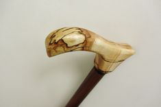 Walking Cane/Walking Stick, Spalted Maple Top, Ebony Accent And Black Walnut Bottom Shaft 1 small