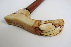 Walking Cane/Walking Stick, Spalted Maple Top, Ebony Accent And Black Walnut Bottom Shaft 4 small