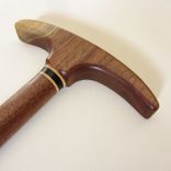 Walking Cane/Walking Stick, Black Walnut With Ash And Ebony Accent 1 small