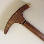 Walking Cane/Walking Stick, Black Walnut With Ash And Ebony Accent 2 small