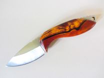 Custom Skinner Knife - Stainless Steel Blade - Handmade Cocobolo Wood Handle 1 small
