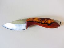 Custom Skinner Knife - Stainless Steel Blade - Handmade Cocobolo Wood Handle 2 small