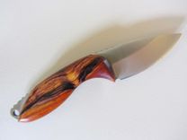 Custom Skinner Knife - Stainless Steel Blade - Handmade Cocobolo Wood Handle 4 small