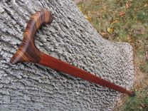 Heavy Duty - Walking Cane/ Walking Stick - Zebra Wood & Brazilian Cherry (Jatoba) 37 1 small