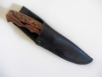 Custom Knife - Drop Point Hunter's - Stainless Steel Blade - Handmade Mexican Bocote Wood Handle 3 small