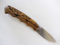 Custom Knife - Drop Point Hunter's - Stainless Steel Blade - Handmade Mexican Bocote Wood Handle 1 small