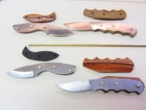 Custom Knife - Drop Point Hunter's - Stainless Steel Blade - Handmade Mexican Bocote Wood Handle 4 small