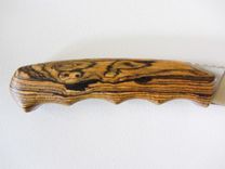 Custom Knife - Drop Point Hunter's - Stainless Steel Blade - Handmade Mexican Bocote Wood Handle 6 small