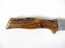 Custom Knife - Spear Point Hunter's - Stainless Steel Blade - Handmade Bocote Wood Handle 3 small
