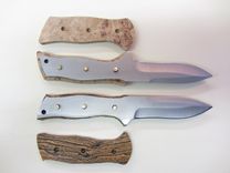 Custom Knife - Spear Point Hunter's - Stainless Steel Blade - Handmade Bocote Wood Handle 4 small