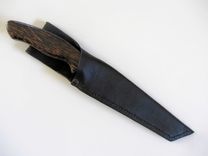 Custom Knife - Tanto Style - Stainless Steel Blade - Handmade Black Palm Wood Handle 4 small
