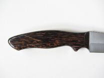 Custom Knife - Tanto Style - Stainless Steel Blade - Handmade Black Palm Wood Handle 5 small