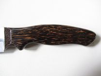 Custom Knife - Tanto Style - Stainless Steel Blade - Handmade Black Palm Wood Handle 6 small