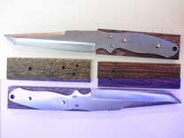 Custom Knife - Tanto Style - Stainless Steel Blade - Handmade Cocobolo Wood Handle 5 small