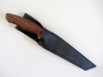Custom Knife - Tanto Style - Stainless Steel Blade - Handmade Cocobolo Wood Handle 6 small