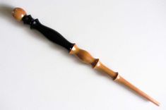 Magic Wand - Harry Potter Inspired - Wood Wand - Ebony & Pink Ivory 3 small
