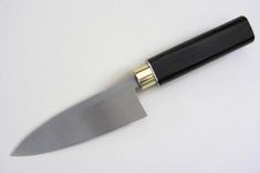 Japanese Knife With Handmade African Black Wood Handle - Deba Knife 4 small