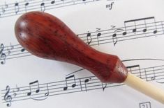 Music Conductors Baton - Handmade- Padauk Wood Handle And Birch Wood Tip 1 small