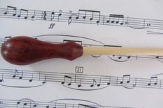 Music Conductors Baton - Handmade- Padauk Wood Handle And Birch Wood Tip 2 small
