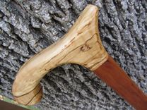 Walking Cane - Spalted Maple - Cherywood 3 small